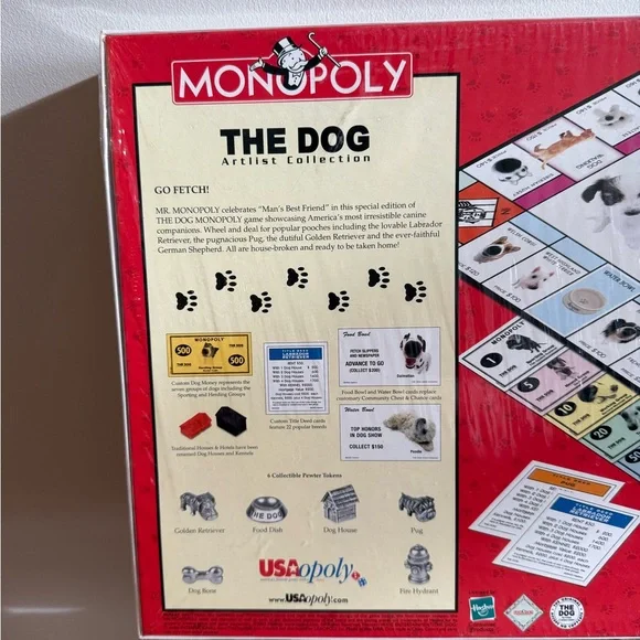 Vintage Sealed Monopoly The Dog Artlist Collection - Picture 3 of 5